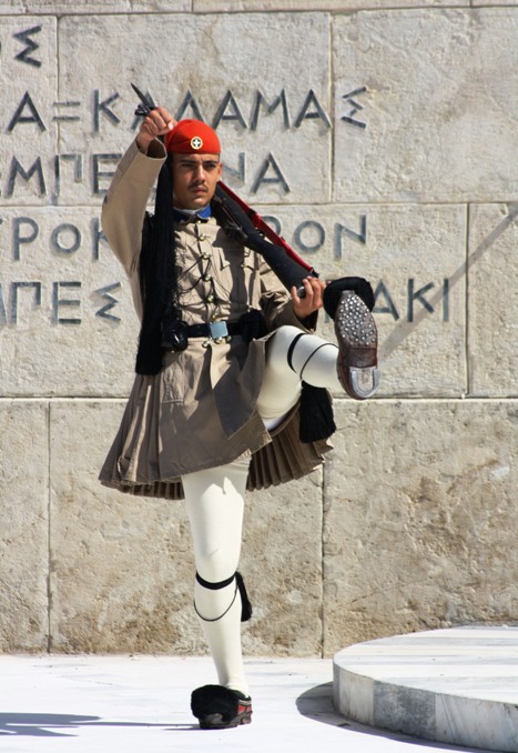 Changing of the guard, War Memorial, Athens